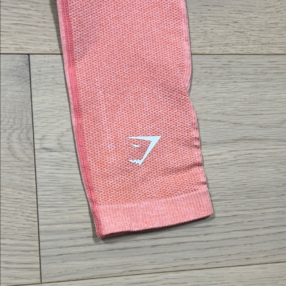Gymshark Seamless Leggings Women's Size Small Ombre Pink /Orange - Picture 7 of 10